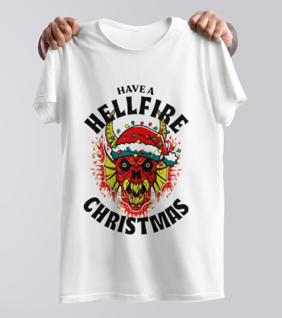 Have A Hellfire Christmas Demon Santa Hat T-Shirt