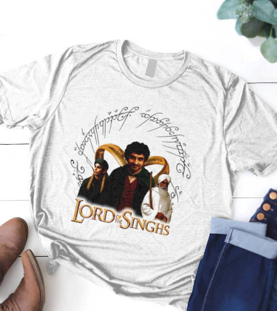 Lord Of The Singhs Fellowship Characters Parody T-Shirt