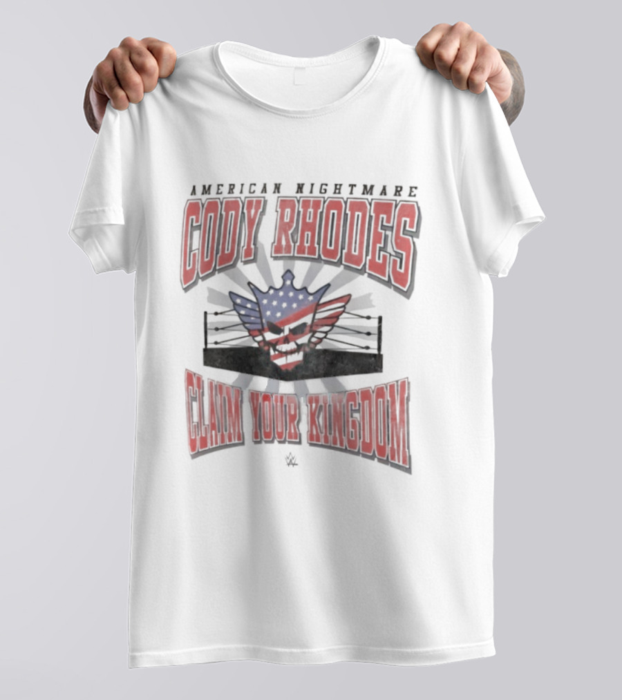 American Nightmare Cody Rhodes Claim Your Kingdom Wrestling Ring American Flag T-Shirt