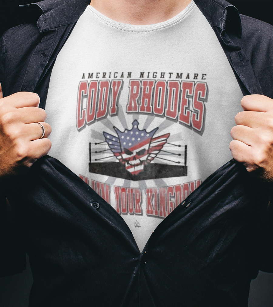 American Nightmare Cody Rhodes Claim Your Kingdom Wrestling Ring American Flag T-Shirt
