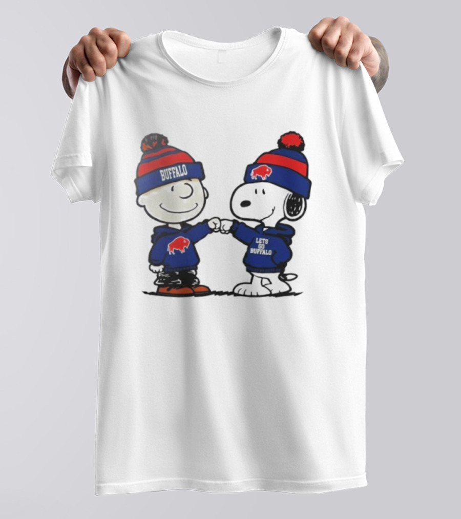 Charlie Brown Snoopy Buffalo Bills Lets Go Buffalo T-Shirt