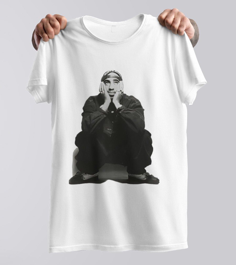 Pedro Pascal Sits Like Tupac Iconic Pose T-Shirt