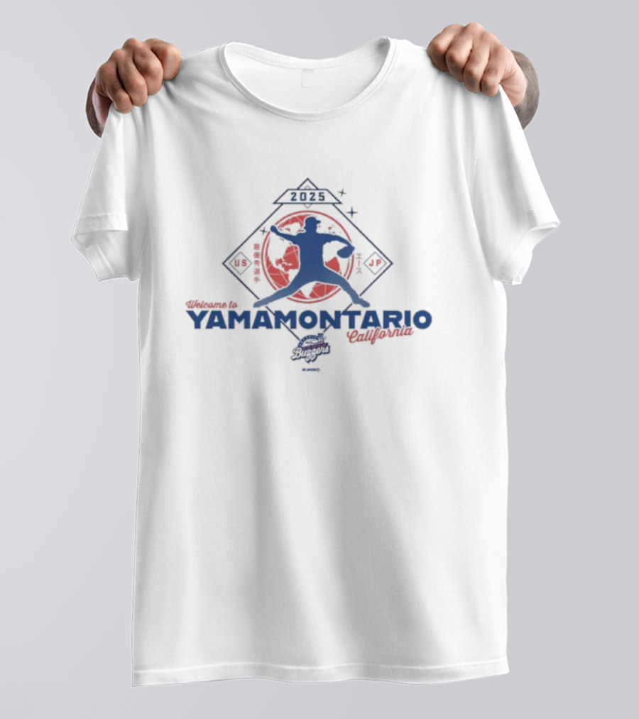 Welcome To Yamamontario California 2025 US JP Baseball Silhouette T-Shirt
