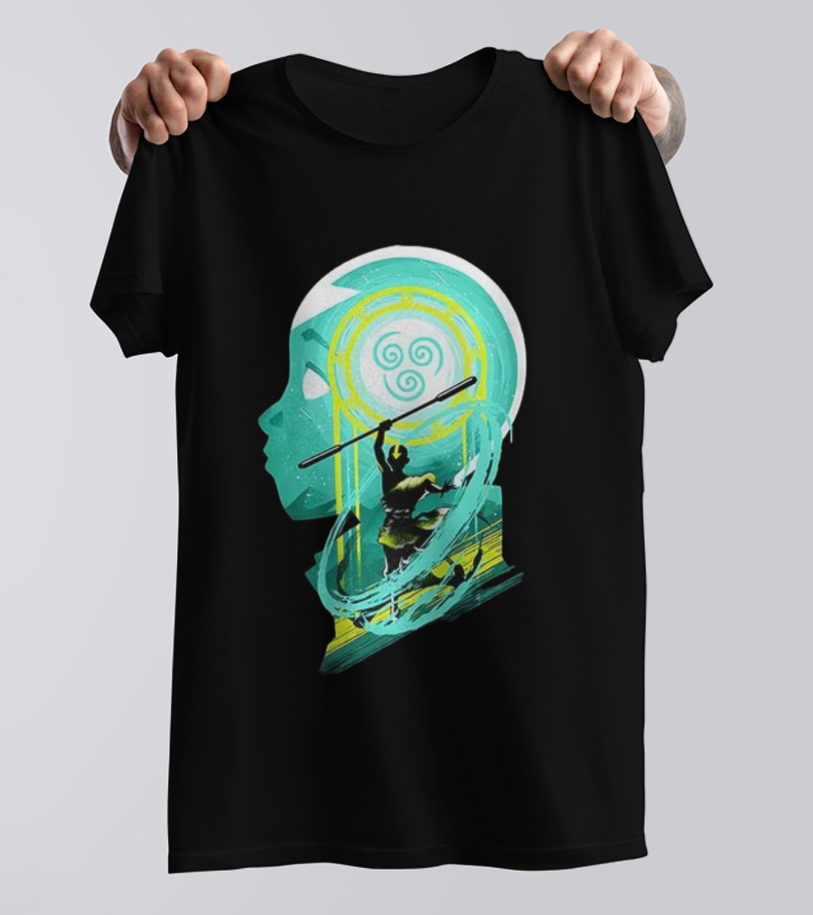 Aang Avatar The Last Airbender Water Tribe Symbol Silhouette T-Shirt