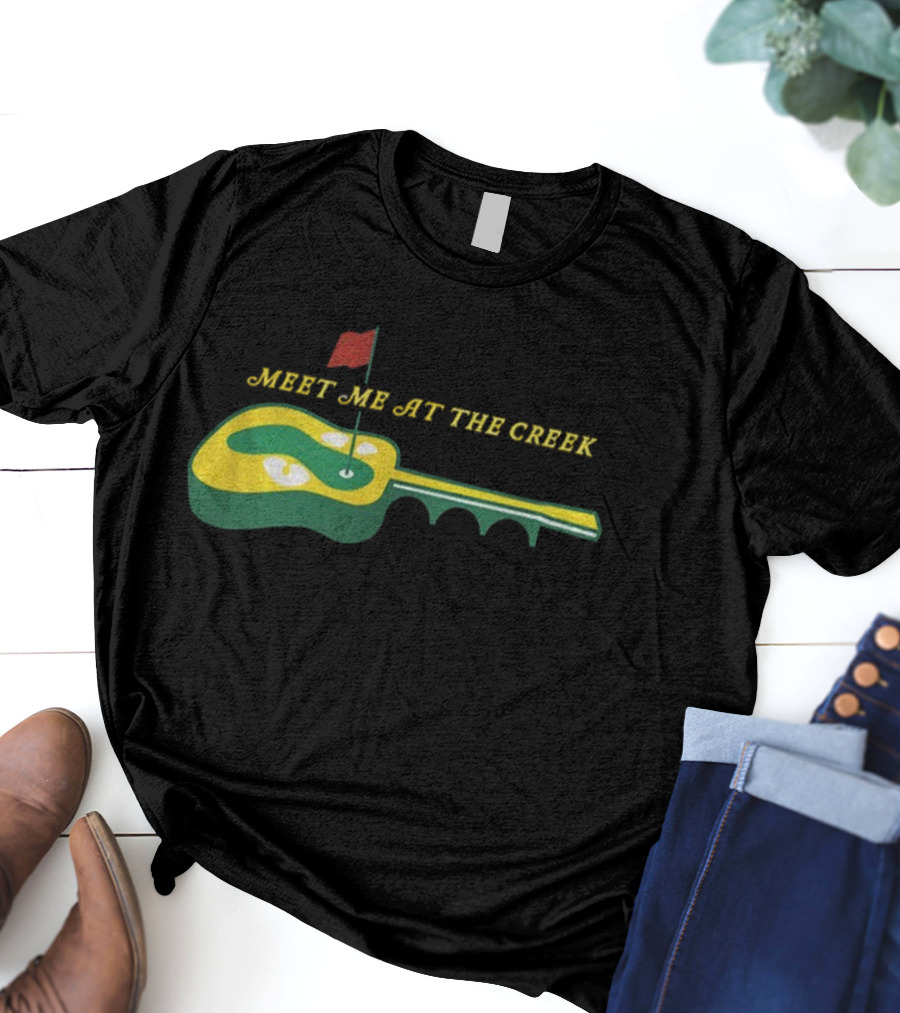 Meet Me At The Creek Guitar Golf Course T-Shirt