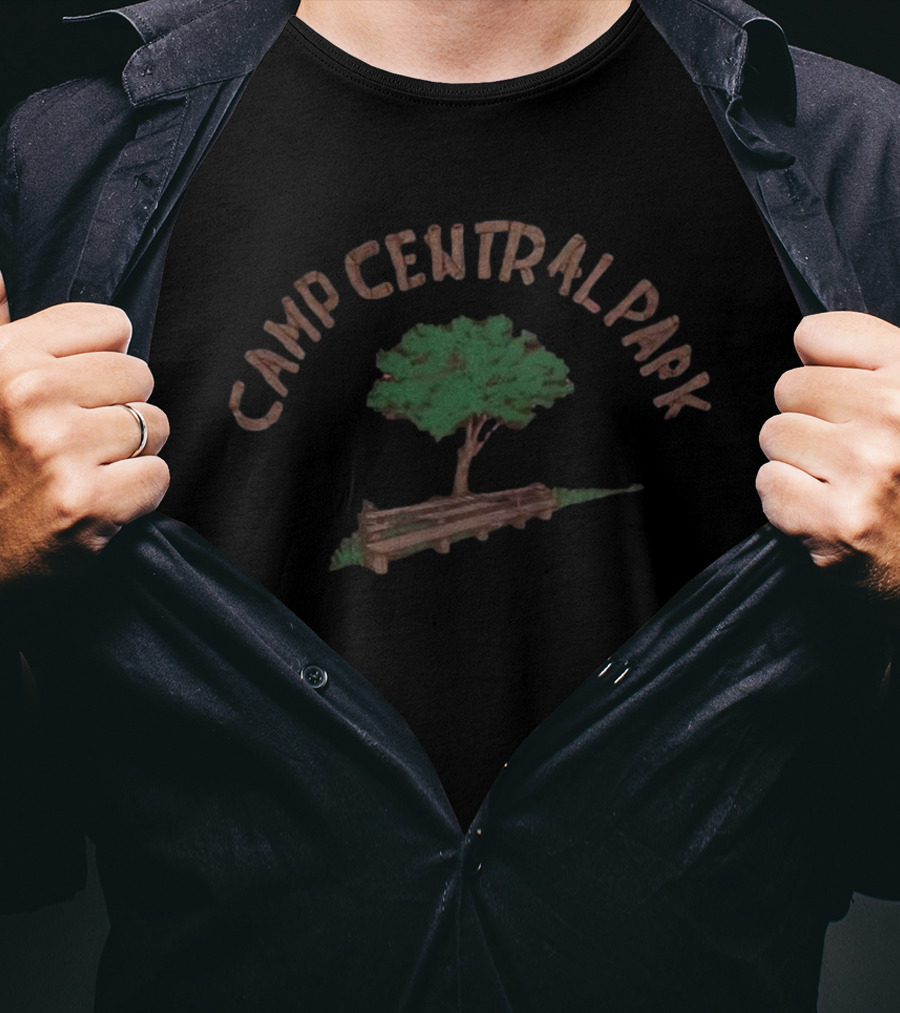 Camp Central Park 1981 Tree Bench Nostalgia T-Shirt