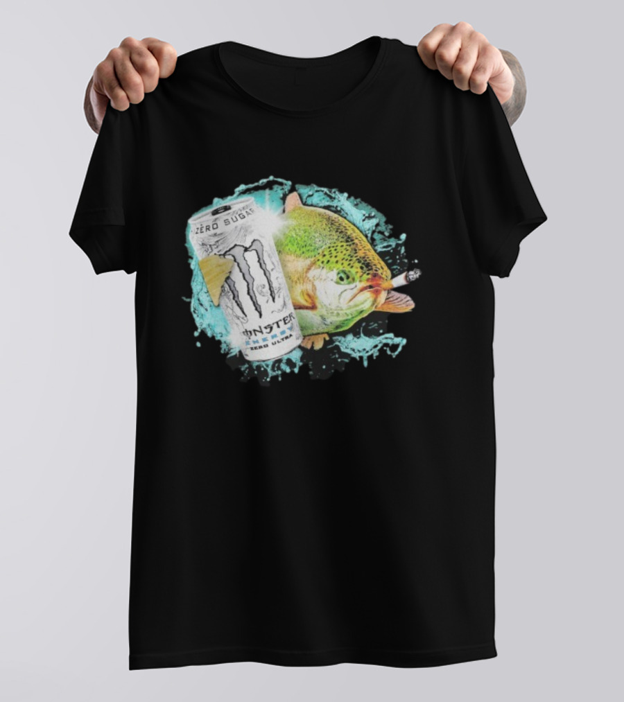 Dope Ass Fish Monster Energy Zero Sugar Cigarettes T-Shirt