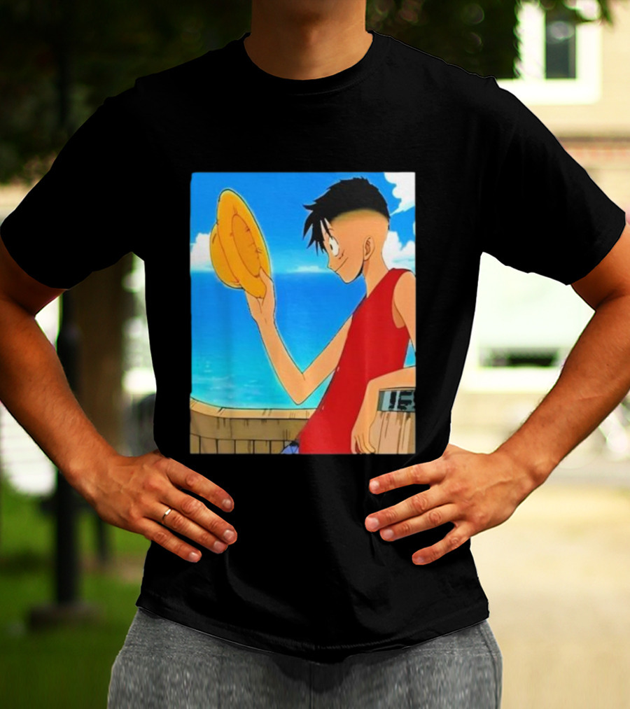 Monkey D Luffy Unique Haircut Straw Hat Pirate Style T-Shirt