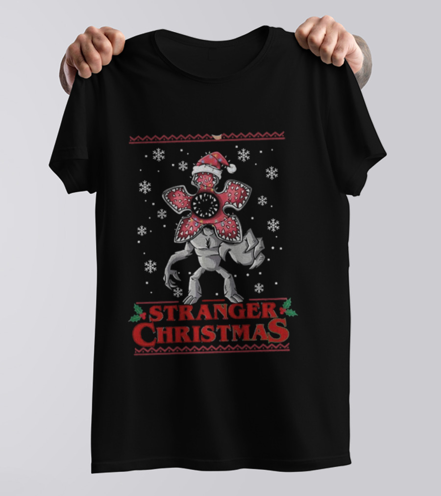 Stranger Christmas Monster From Upside Down Ugly Christmas Family T-Shirt