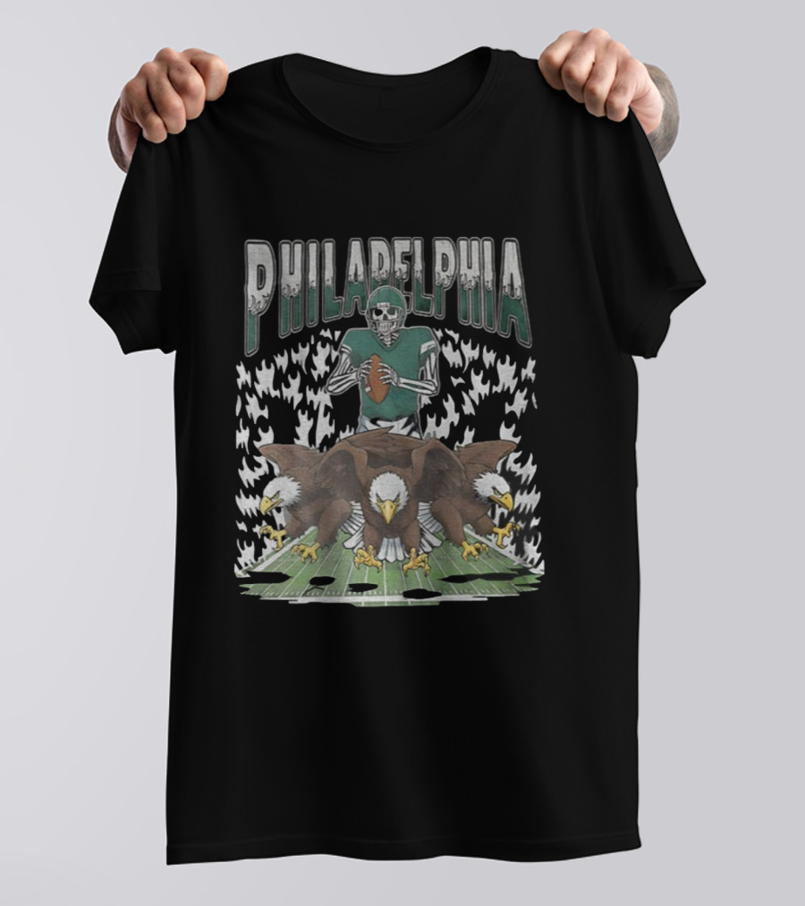Philadelphia Skeleton Eagles Football Game Day T-Shirt