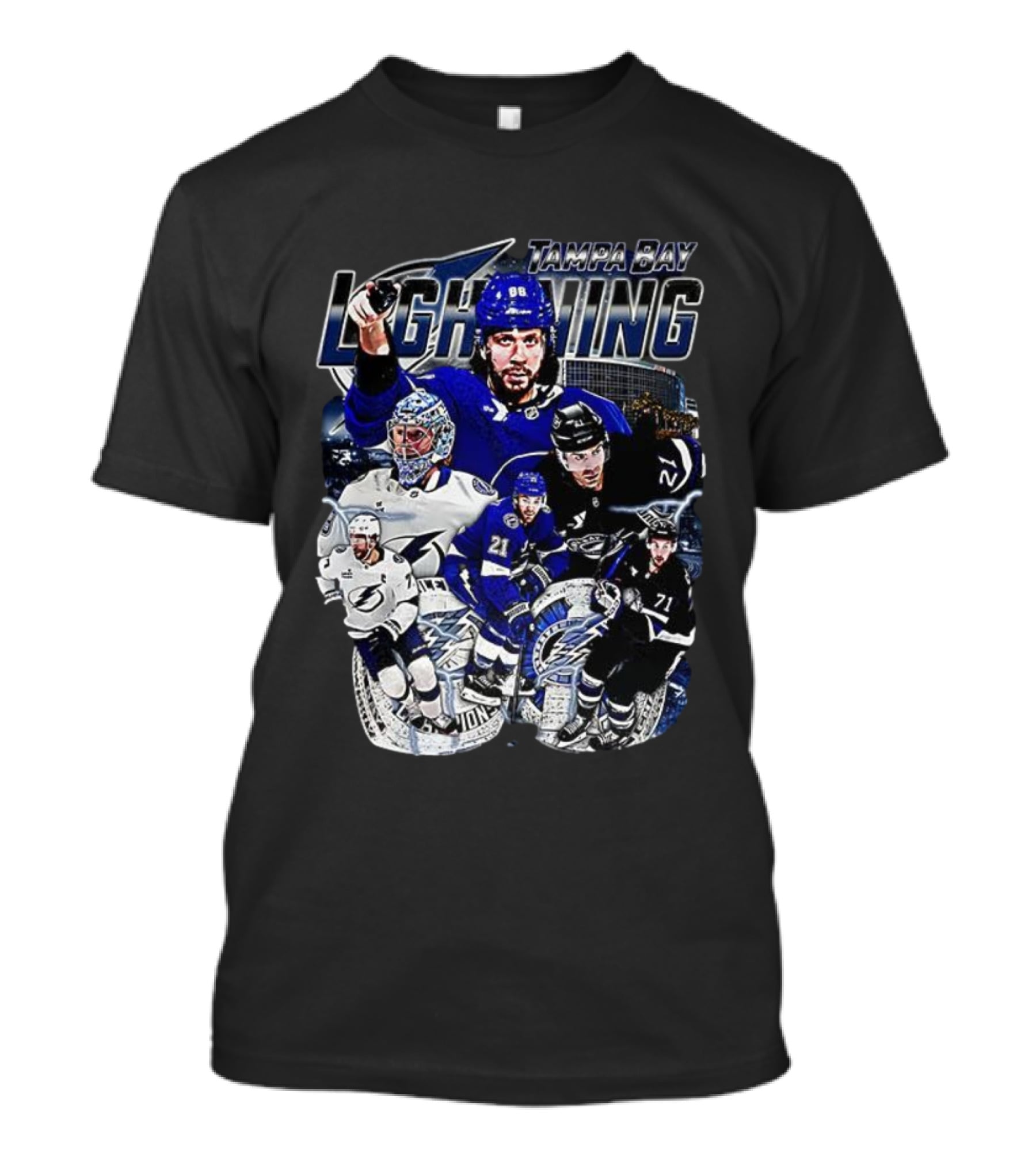 Tampa Bay Lightning Champions Player Montage Team Spirit T-Shirt