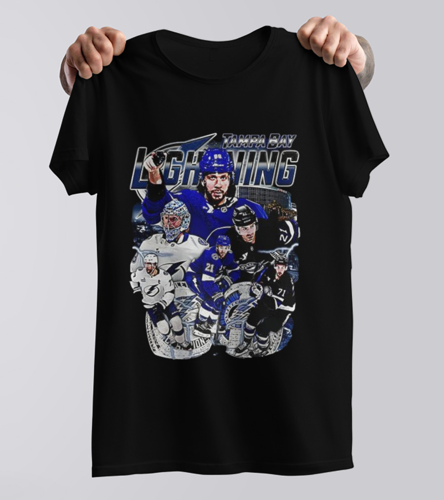Tampa Bay Lightning Champions Player Montage Team Spirit T-Shirt