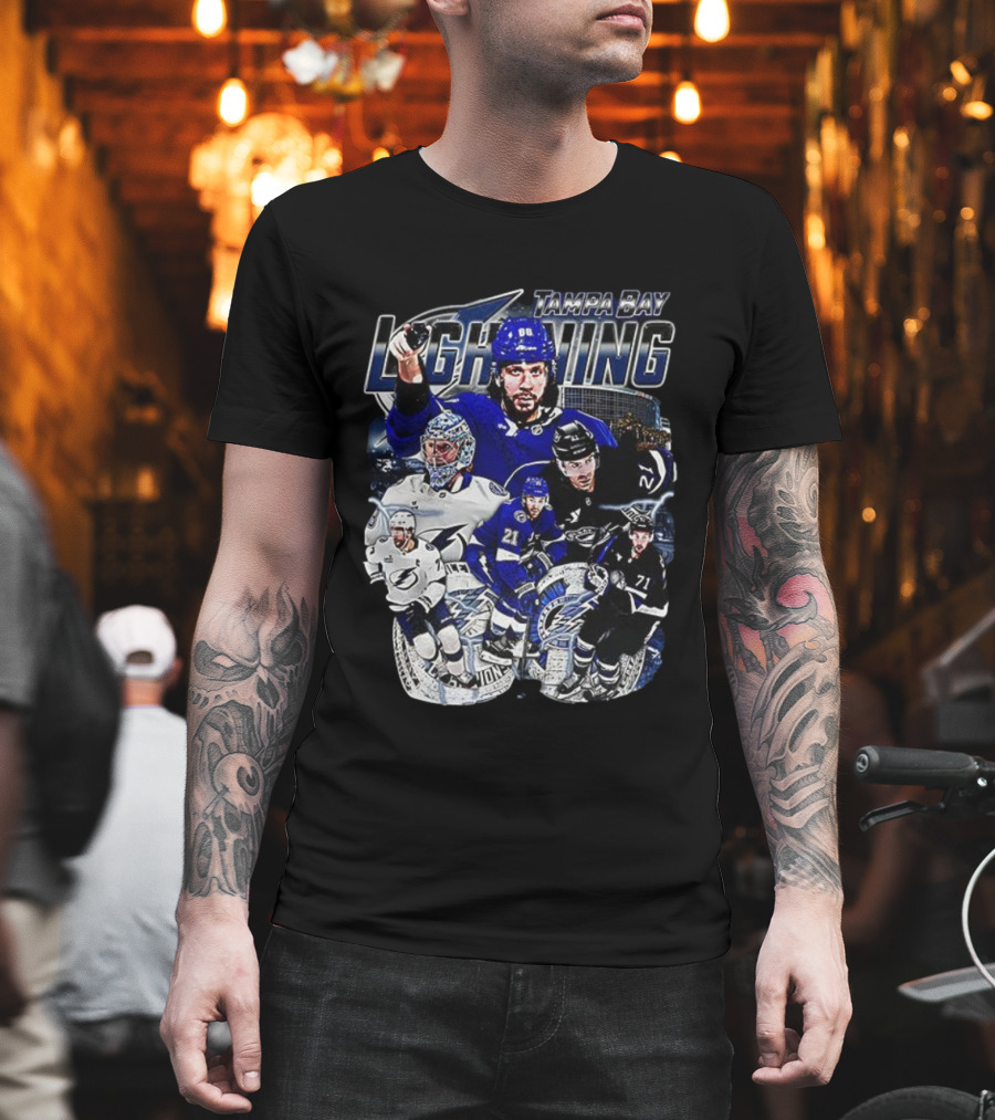 Tampa Bay Lightning Champions Player Montage Team Spirit T-Shirt