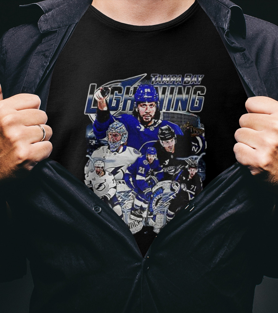Tampa Bay Lightning Champions Player Montage Team Spirit T-Shirt