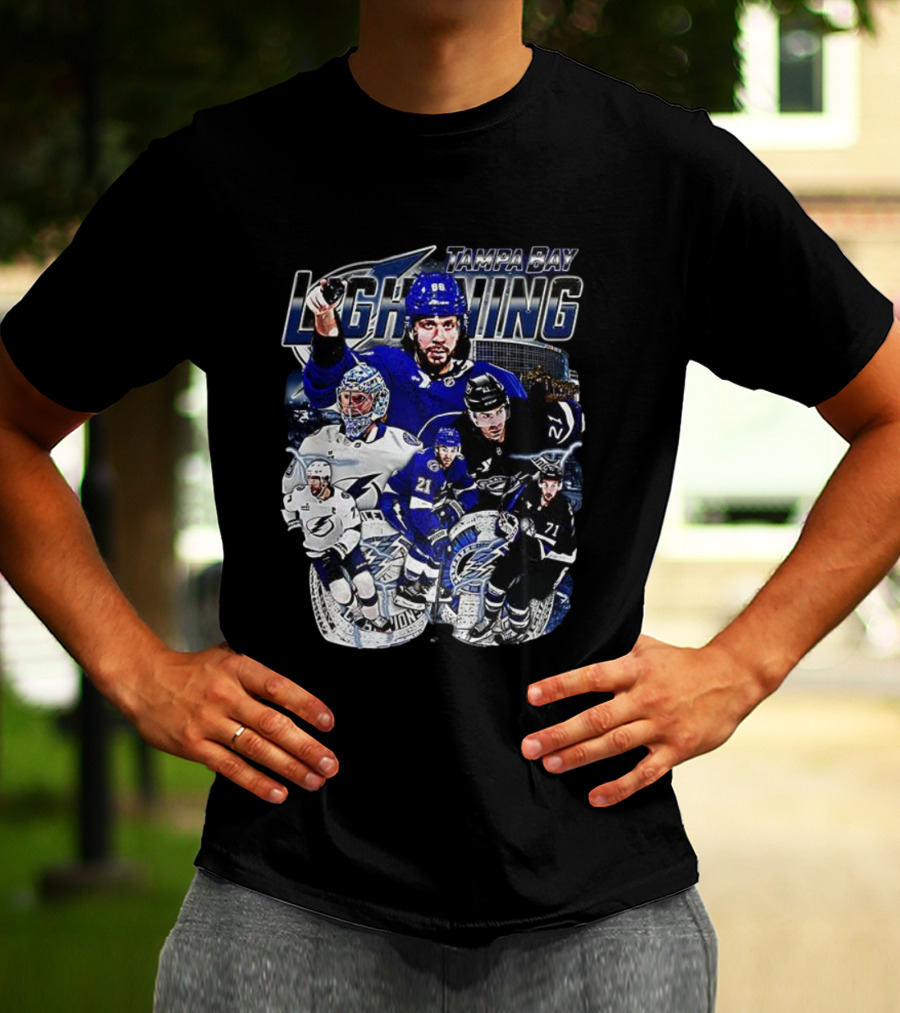 Tampa Bay Lightning Champions Player Montage Team Spirit T-Shirt