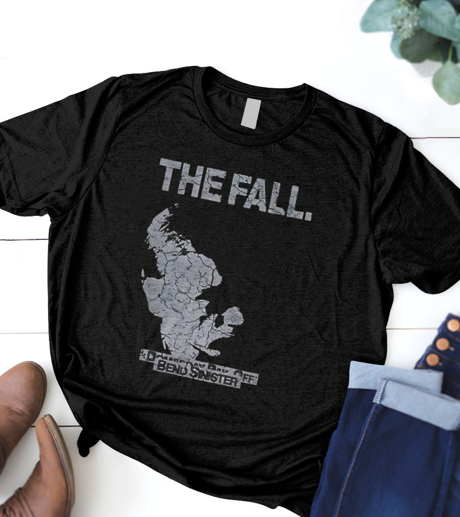 Bend Sinister The Fall Map Cracked Text Style T-Shirt