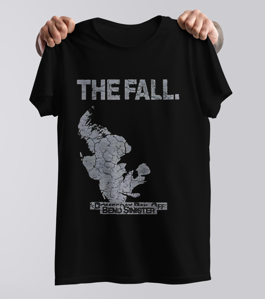 Bend Sinister The Fall Map Cracked Text Style T-Shirt