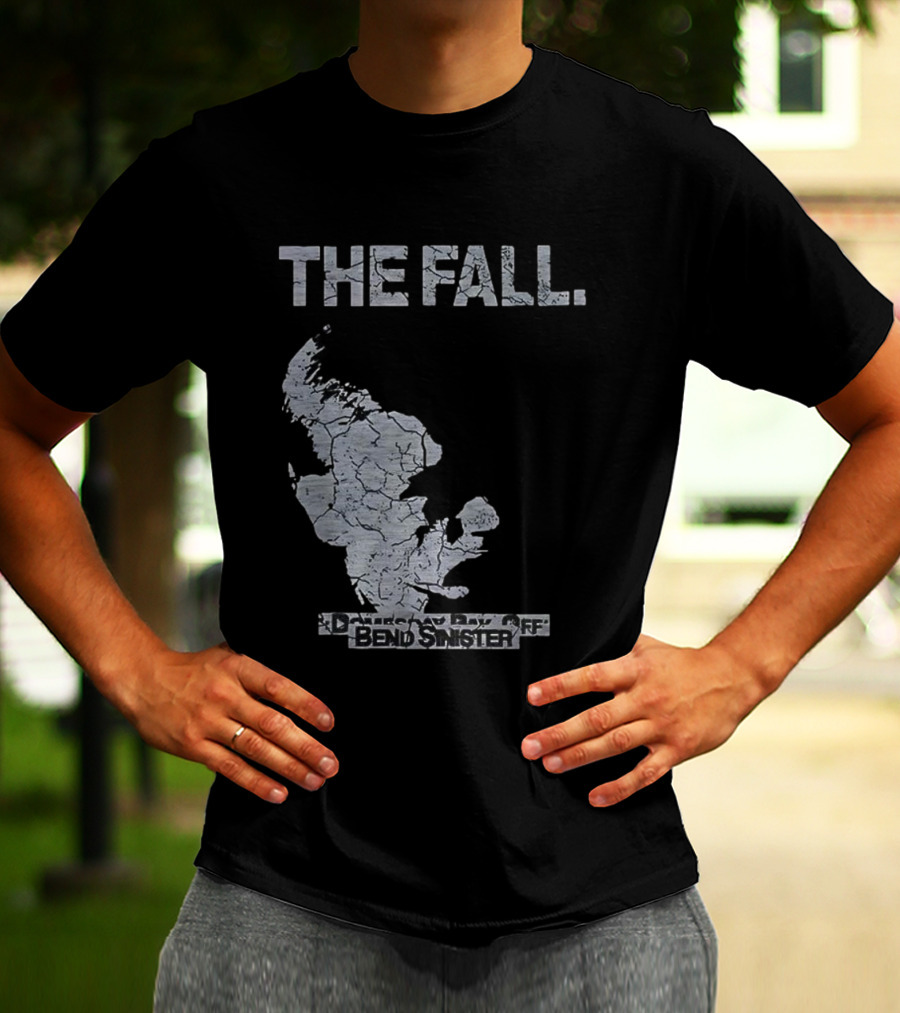 Bend Sinister The Fall Map Cracked Text Style T-Shirt