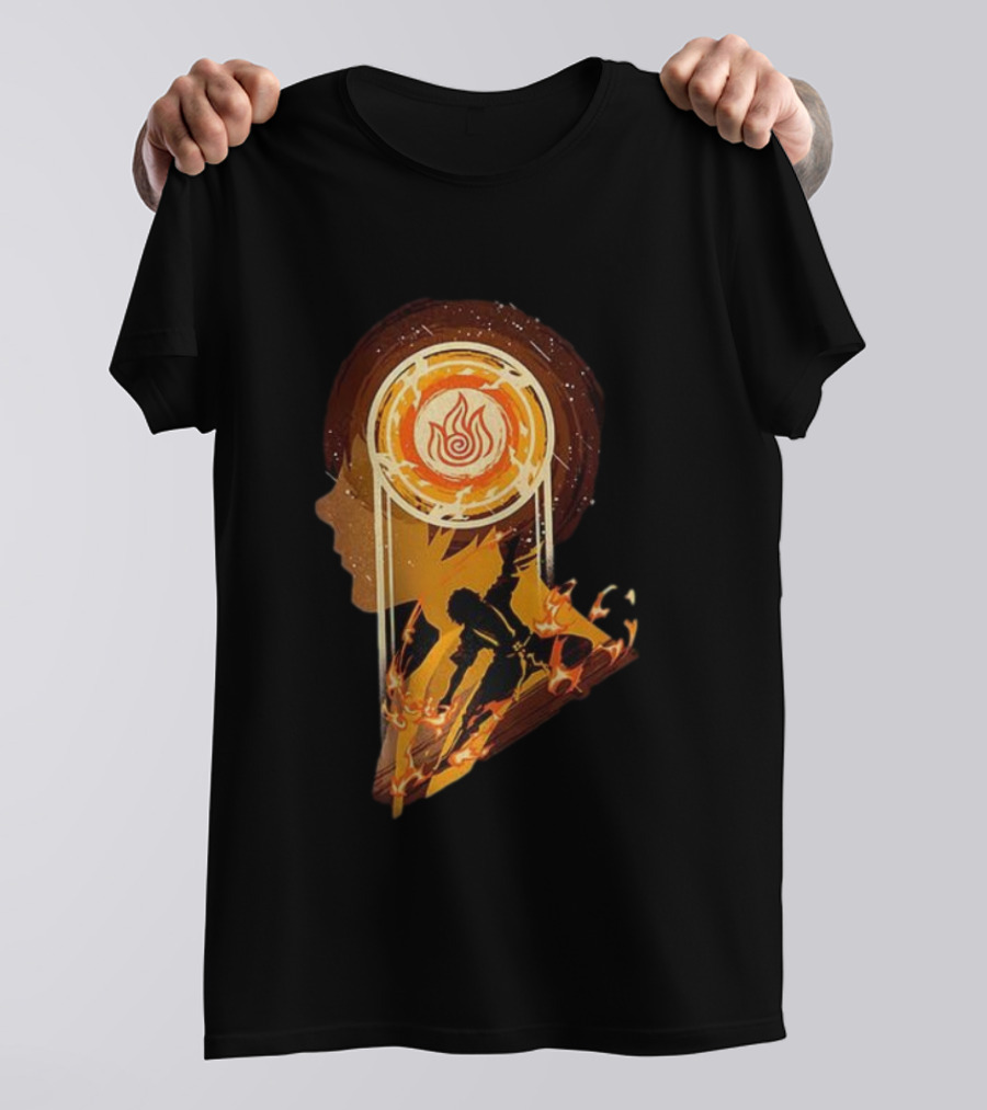 Zuko Firebending Avatar The Last Airbender Fire Nation Symbol Silhouette T-Shirt