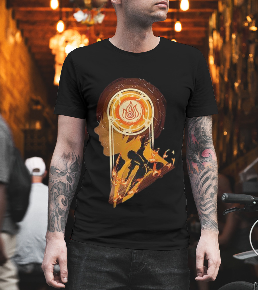 Zuko Firebending Avatar The Last Airbender Fire Nation Symbol Silhouette T-Shirt