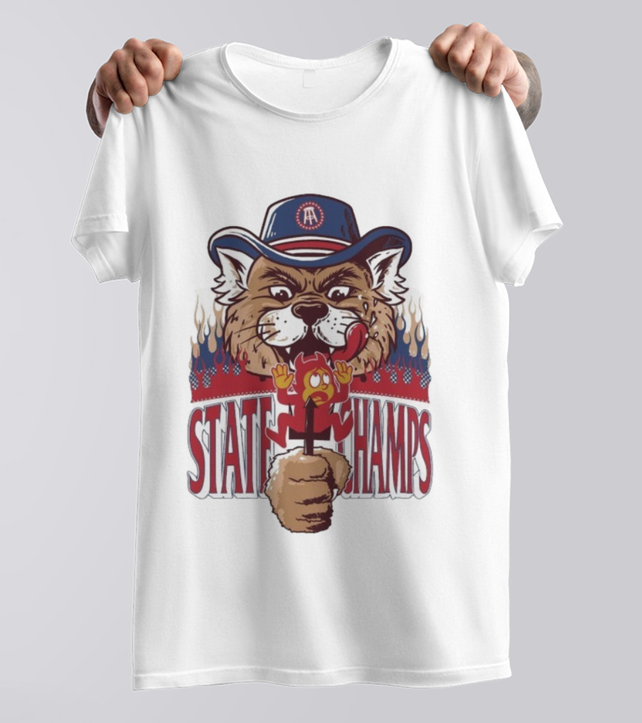 Arizona Wildcats State Champs Wildcat And Sun Devil Mascot Duel T-Shirt