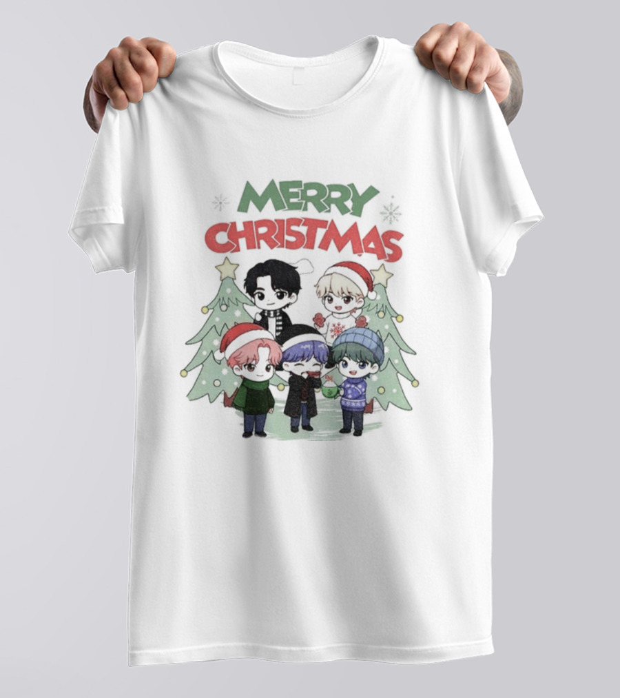 Merry Christmas Cute Kpop Boys Holiday Saja Boys T-Shirt