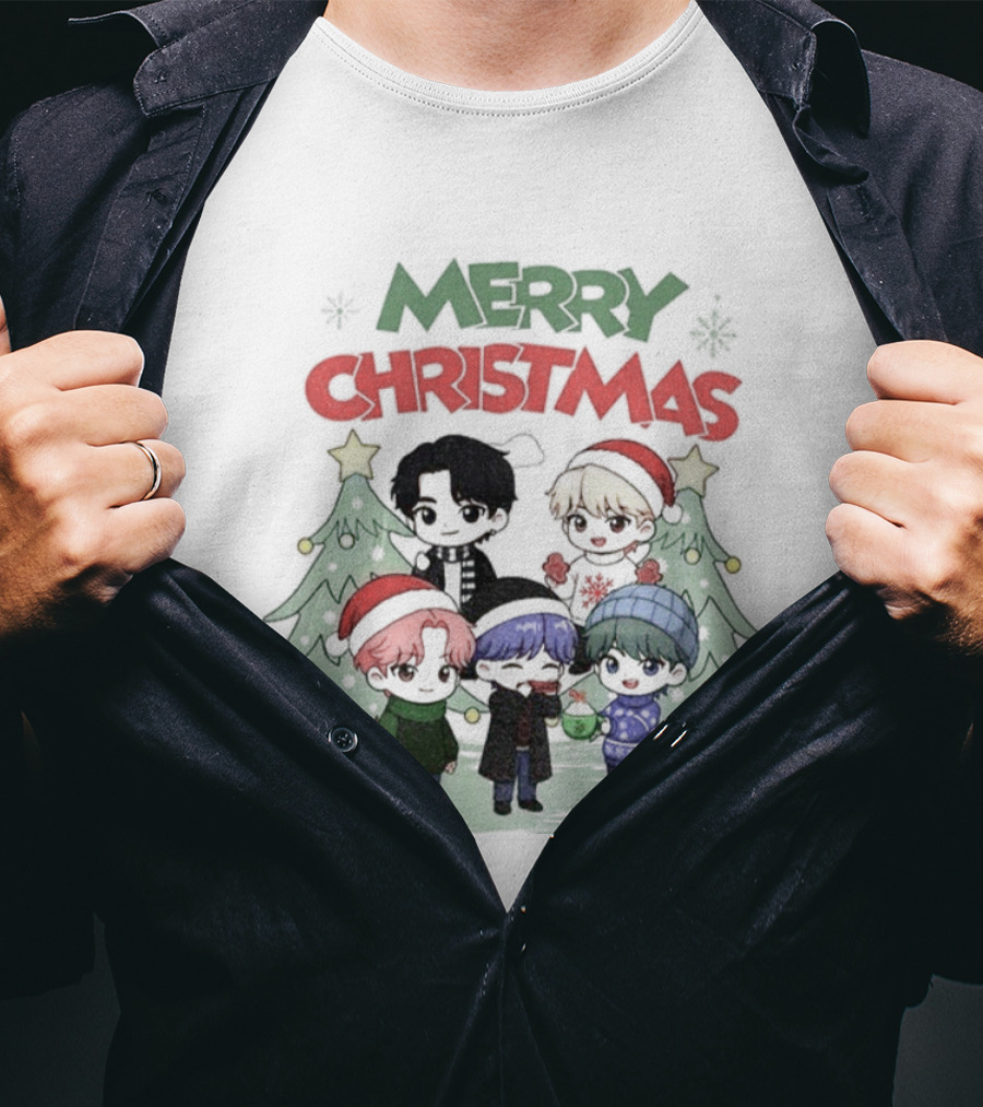 Merry Christmas Cute Kpop Boys Holiday Saja Boys T-Shirt