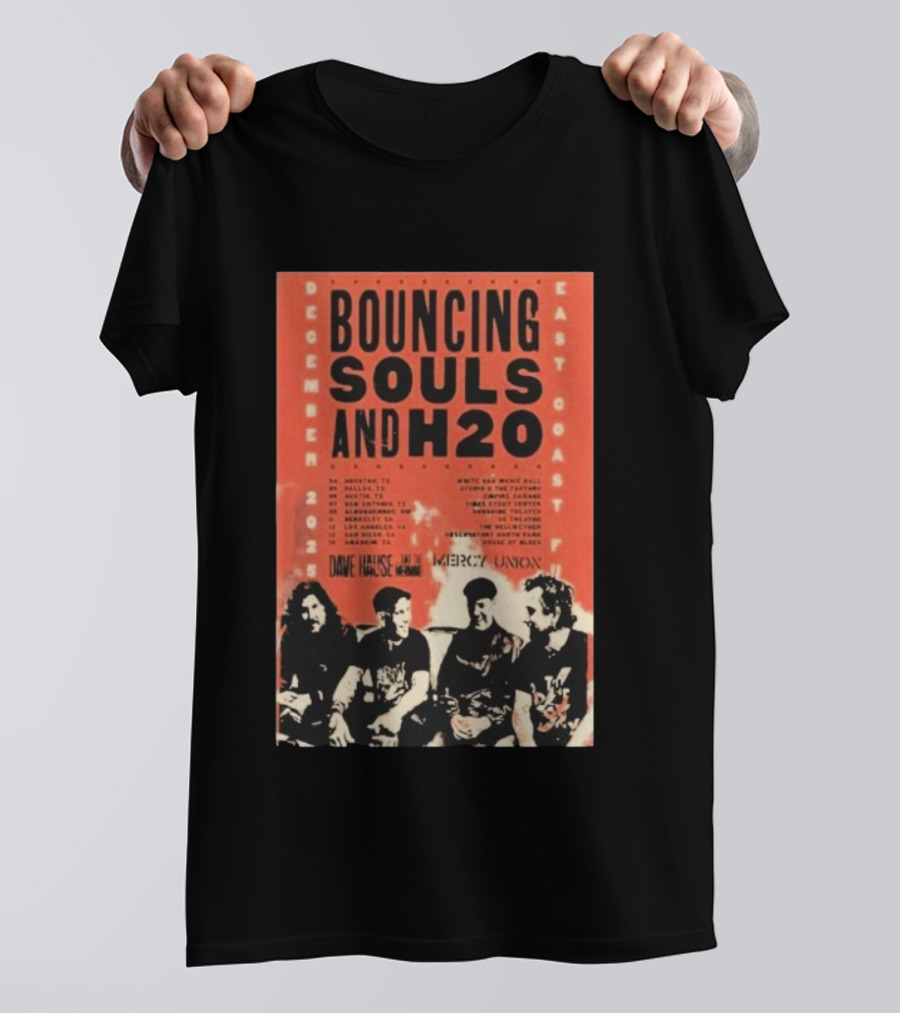 Bouncing Souls H2O December 2025 East Coast Tour Dave Hause Mercy Union Concert Dates T-Shirt