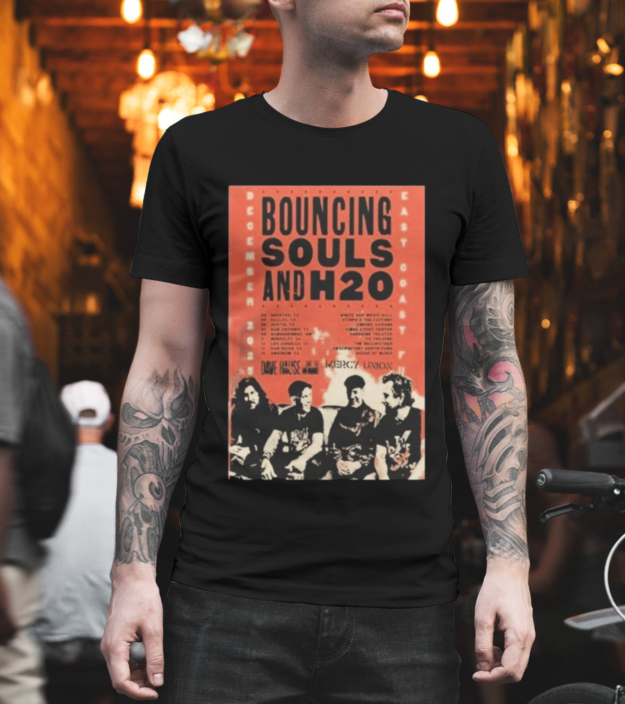 Bouncing Souls H2O December 2025 East Coast Tour Dave Hause Mercy Union Concert Dates T-Shirt