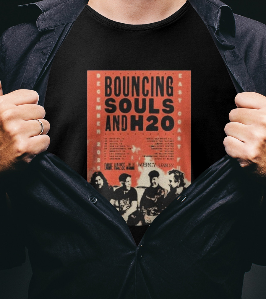 Bouncing Souls H2O December 2025 East Coast Tour Dave Hause Mercy Union Concert Dates T-Shirt