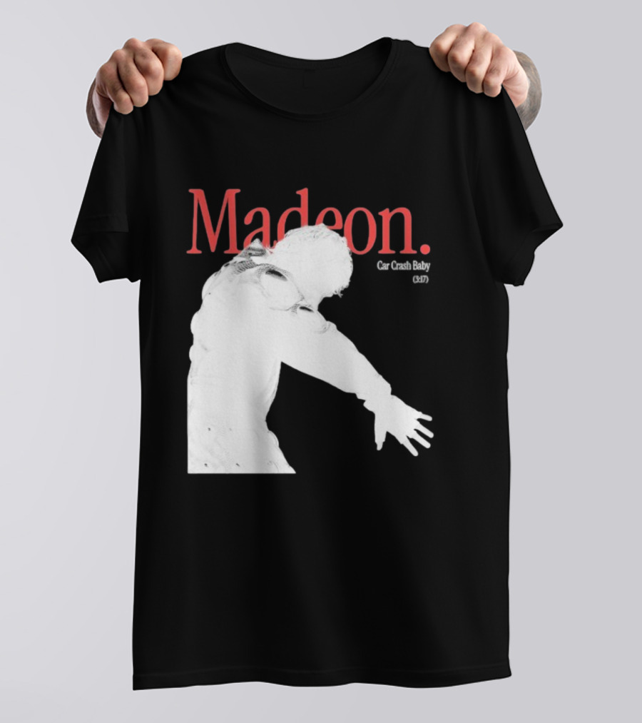 Madeon Car Crash Baby 607 White Silhouette T-Shirt