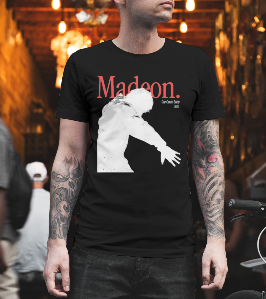 Madeon Car Crash Baby 607 White Silhouette T-Shirt