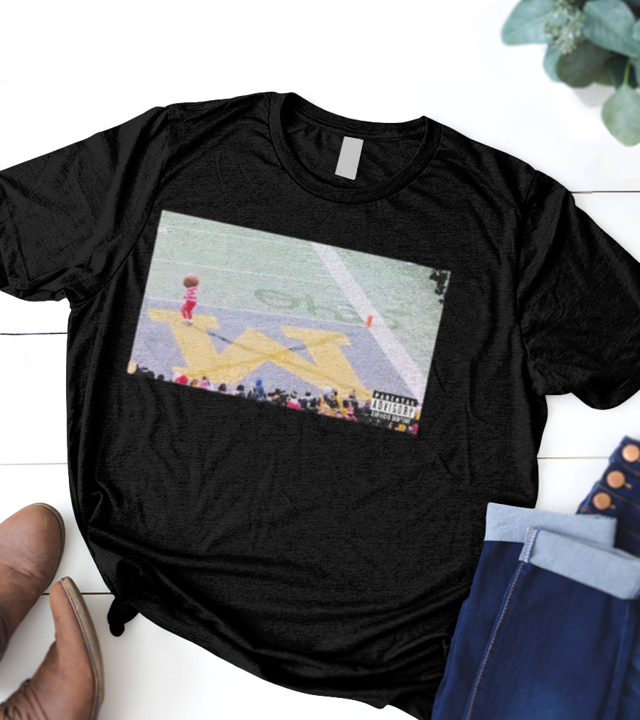 Ohio State Buckeyes Michigan Wolverines Mascot Stadium Rivalry Snow Scene T-Shirt