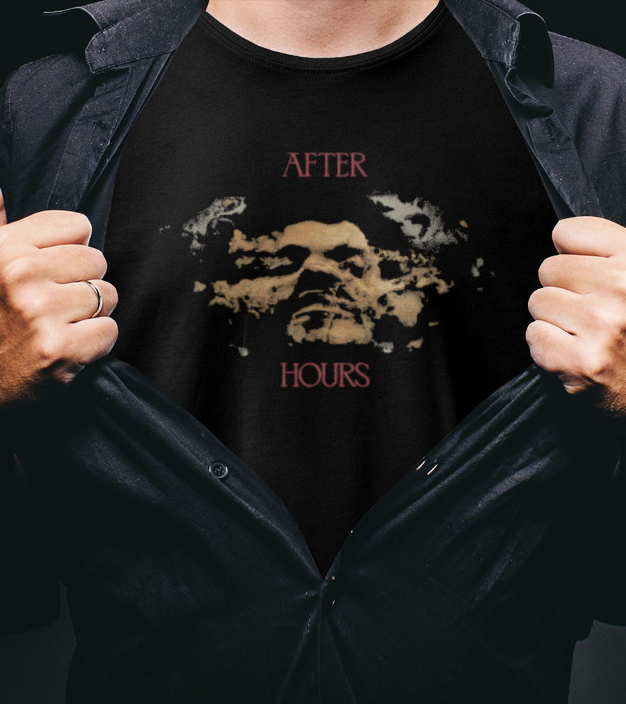 The Weeknd After Hours Album Face Mask Abstract Design T-Shirt
