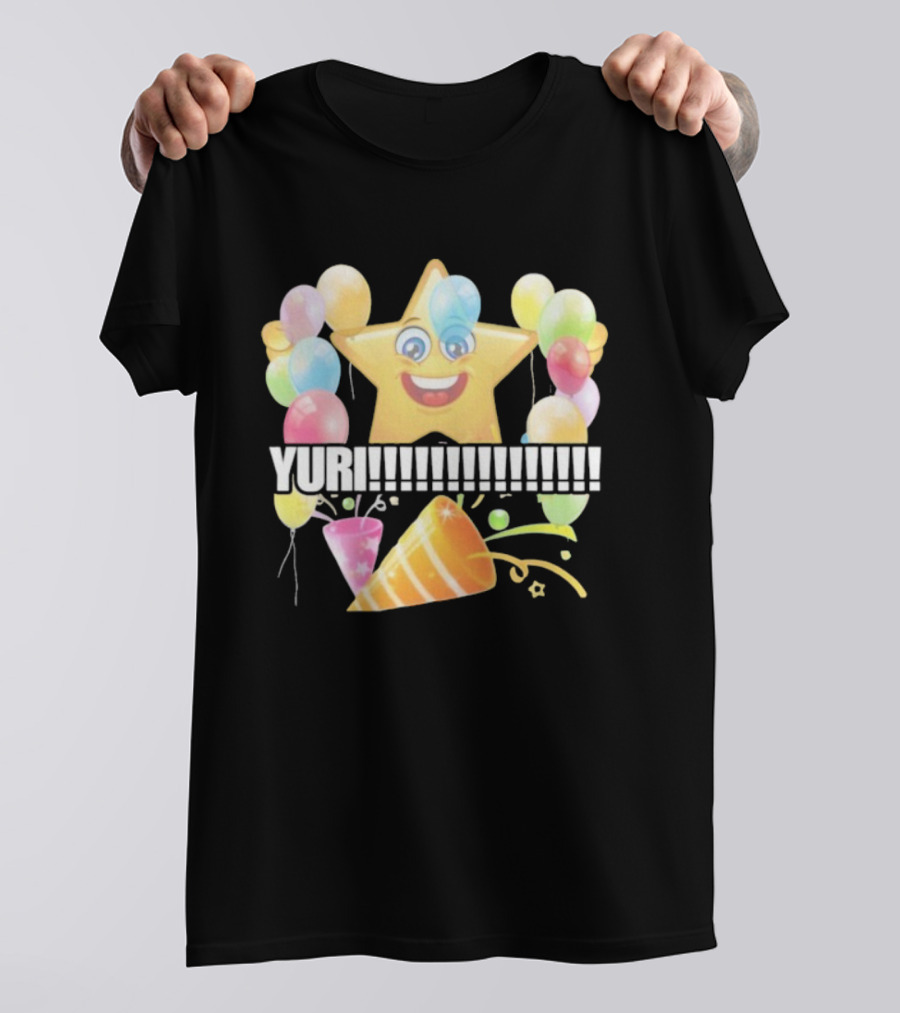 Yuri Star Festive Celebration Balloons And Party Decor Icons T-Shirt