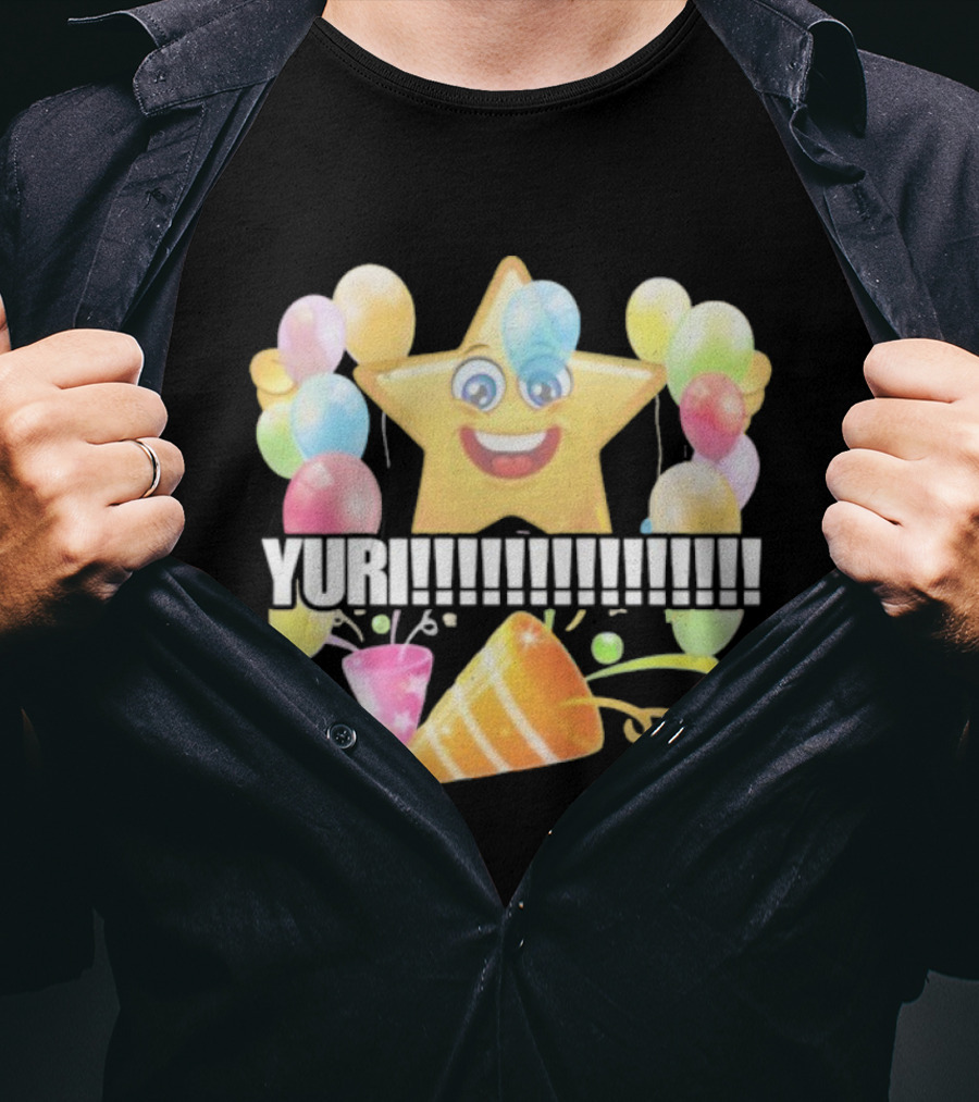 Yuri Star Festive Celebration Balloons And Party Decor Icons T-Shirt