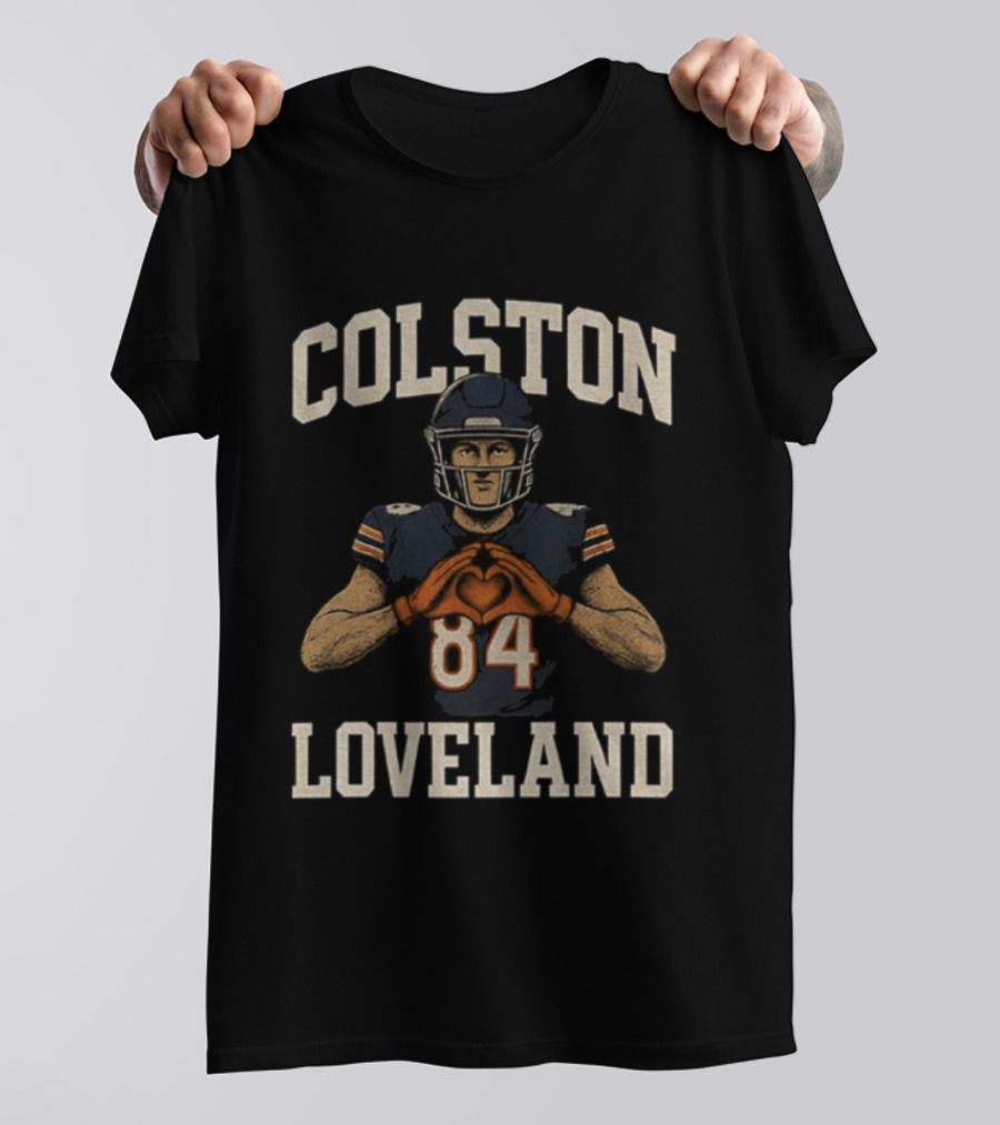 Colston Loveland 84 Chicago Bears Retro Player Style T-Shirt