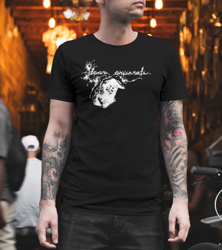 Dear Cincinnati Evil Cabbit Illustration Text Design T-Shirt