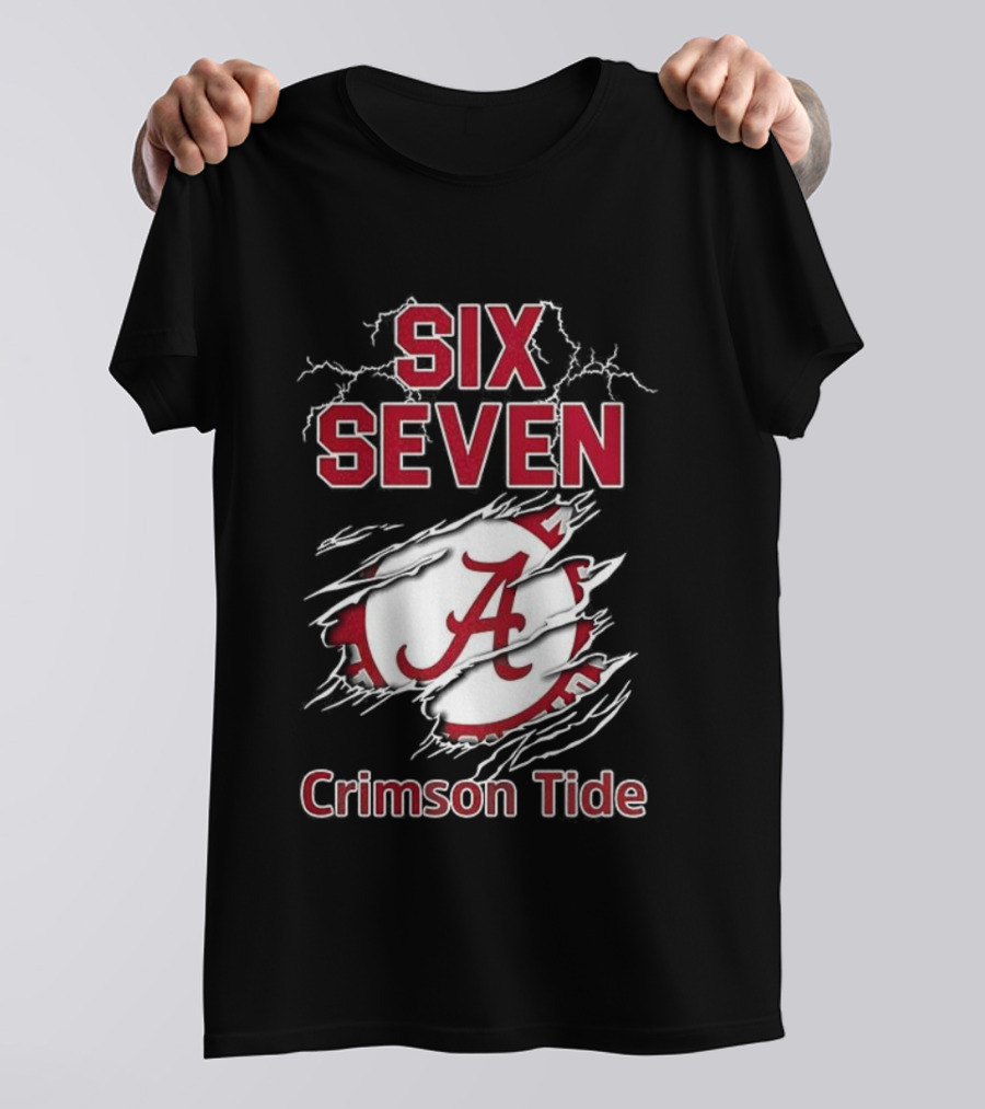 Six Seven Crimson Tide Inspo T-Shirt