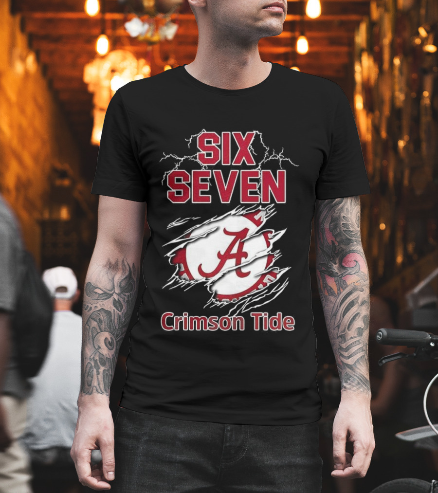 Six Seven Crimson Tide Inspo T-Shirt