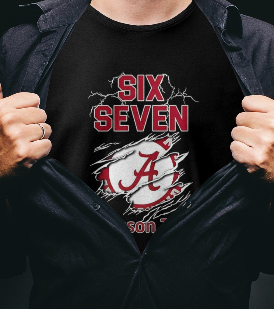 Six Seven Crimson Tide Inspo T-Shirt
