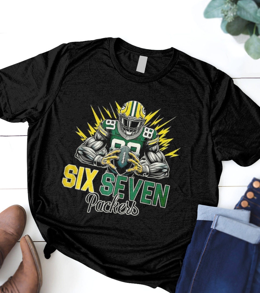 Green Bay Packers Six Seven Football Player Packers T-Shirt