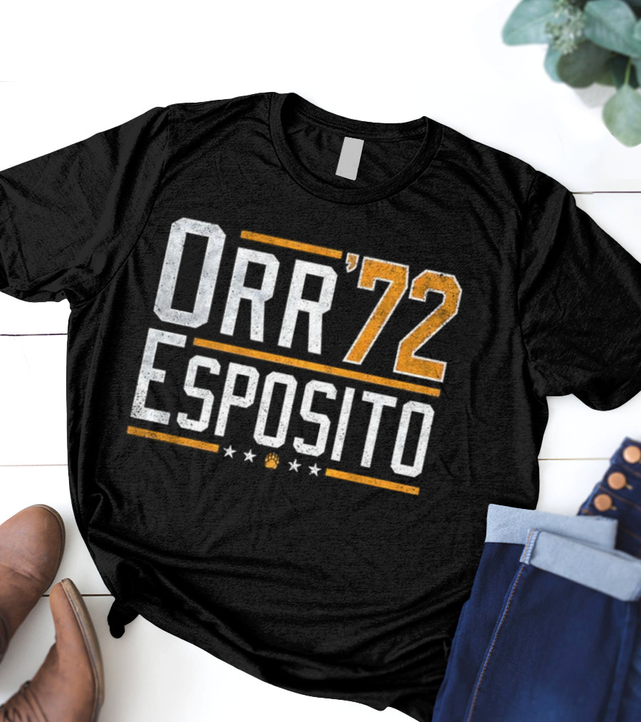 Orr '72 Esposito Retro Sports Fan Tribute T-Shirt