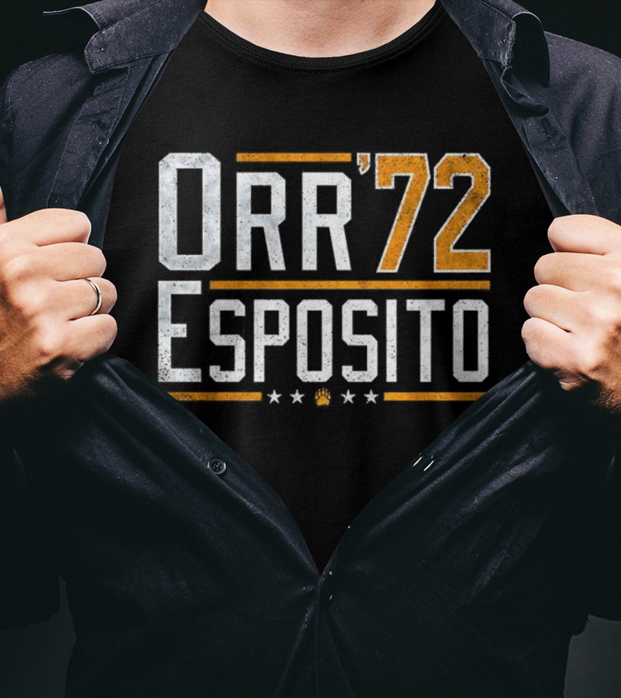 Orr '72 Esposito Retro Sports Fan Tribute T-Shirt