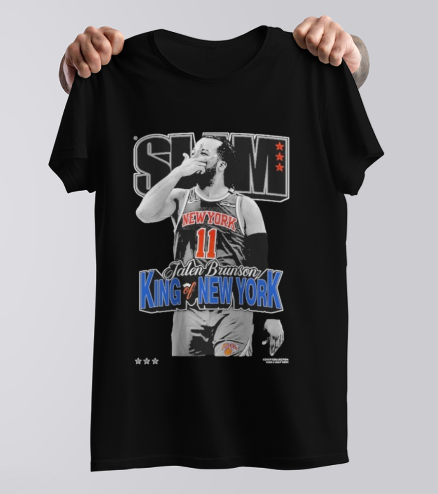 Jalen Brunson King Of New York Knicks Slam 11 Jersey T-Shirt