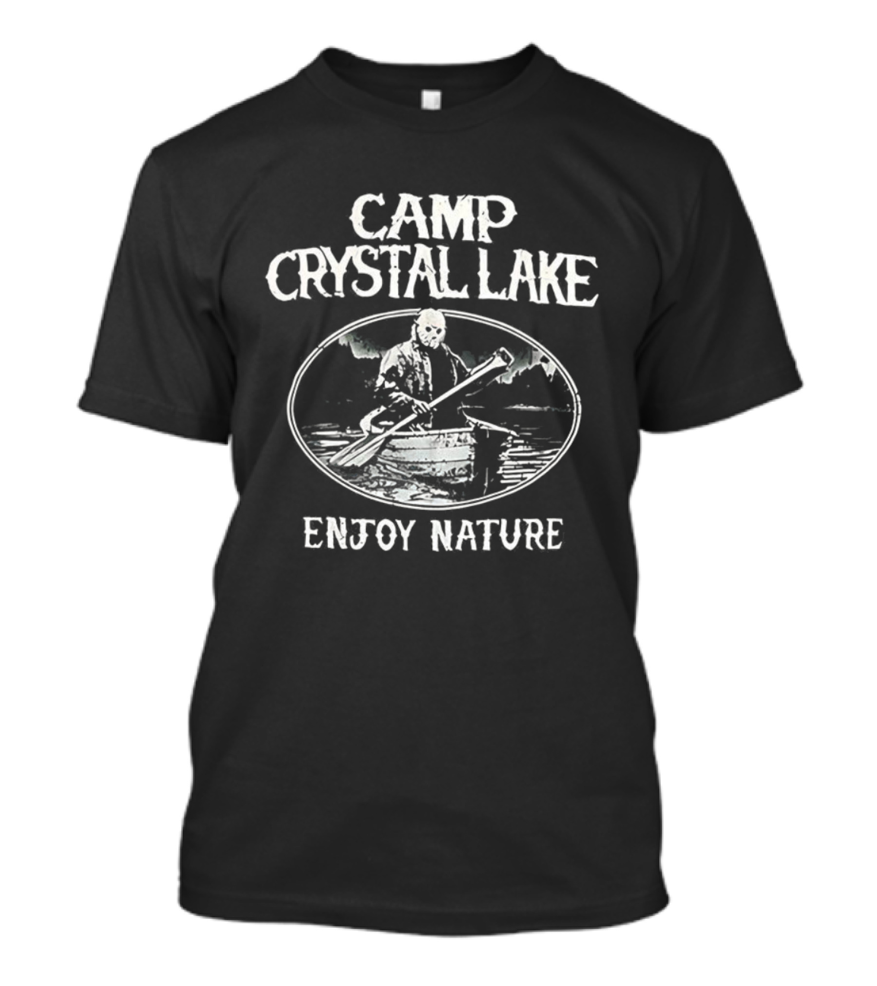 Camp Crystal Lake Jason Voorhees Enjoy Nature Retro T-Shirt