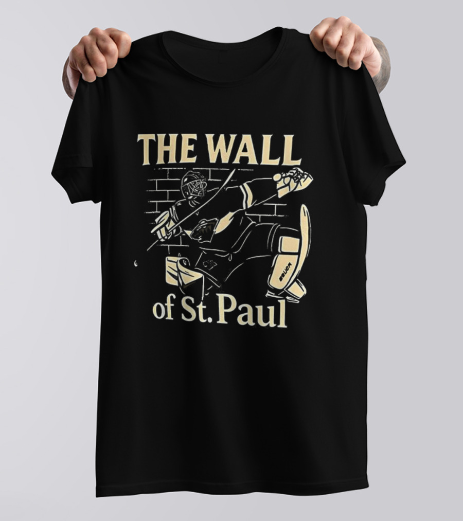 Jesper Wallstedt The Wall Of St Paul Minnesota Wild Hockey T-Shirt