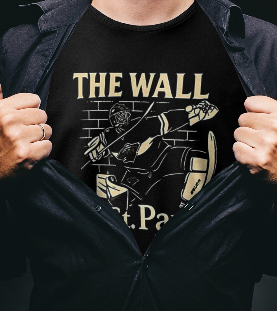 Jesper Wallstedt The Wall Of St Paul Minnesota Wild Hockey T-Shirt