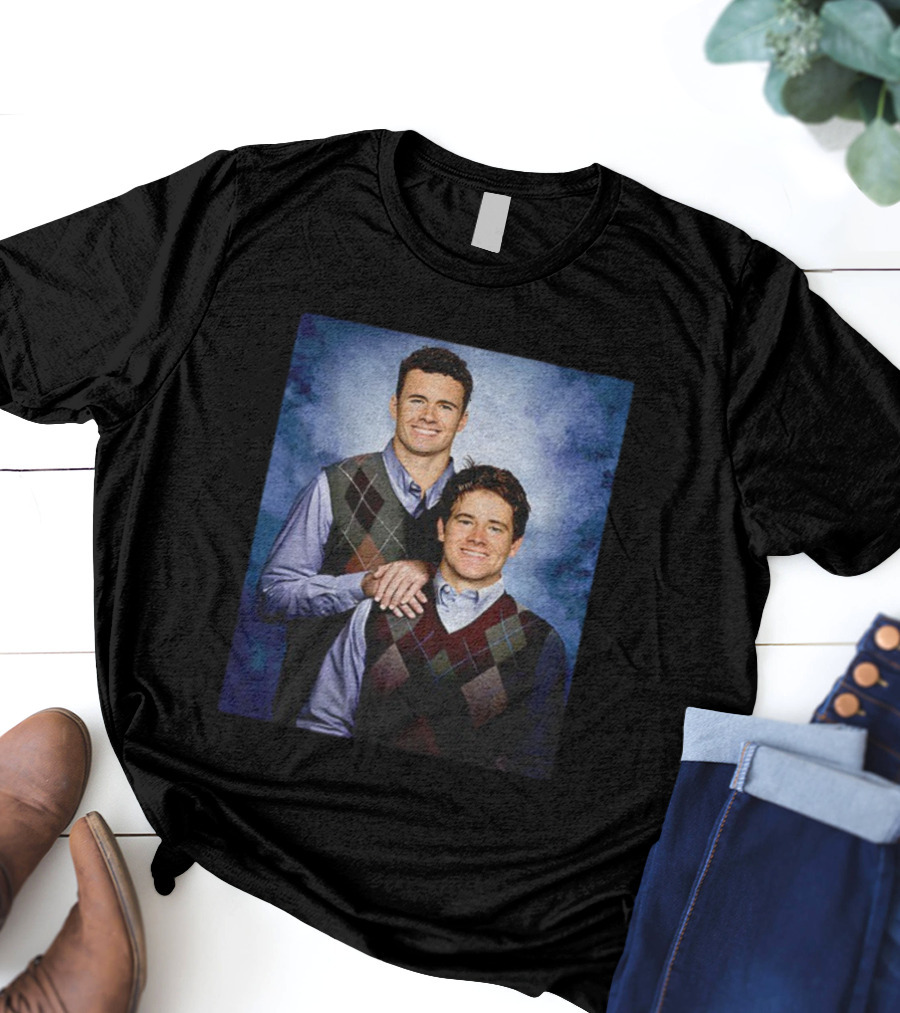 Justin Herbert Ladd McConkey Los Angeles Football Step Brothers Sweater Portrait T-Shirt