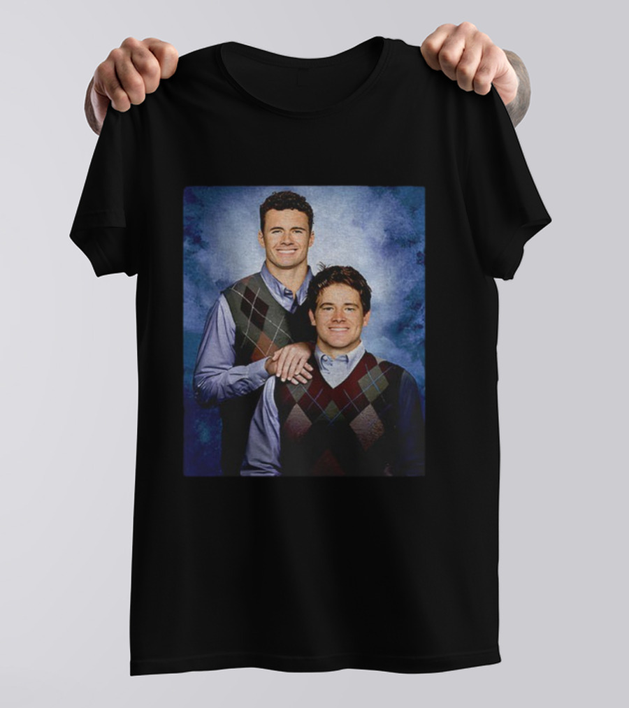 Justin Herbert Ladd McConkey Los Angeles Football Step Brothers Sweater Portrait T-Shirt